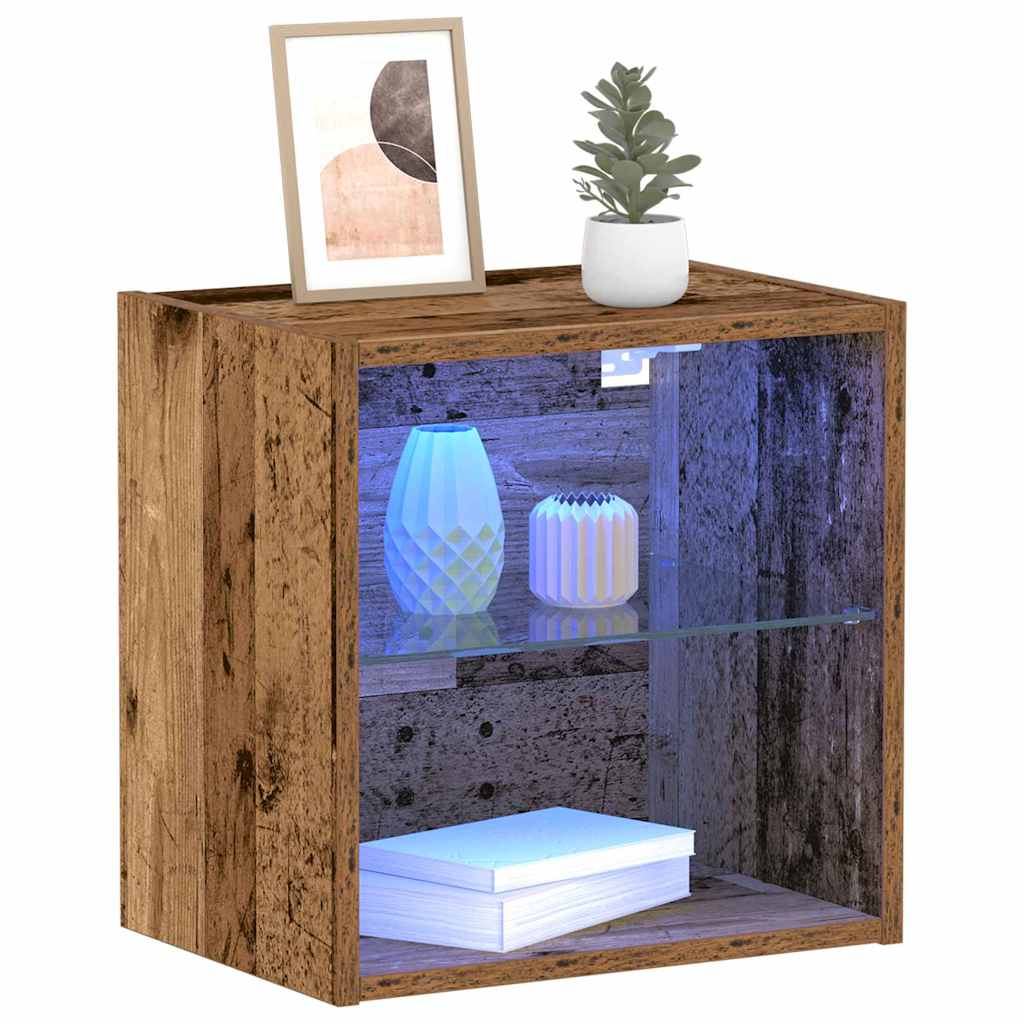 Schweberegal mit Regal Braun 40 x 28.5 x 40 cm Holzwerkstoff