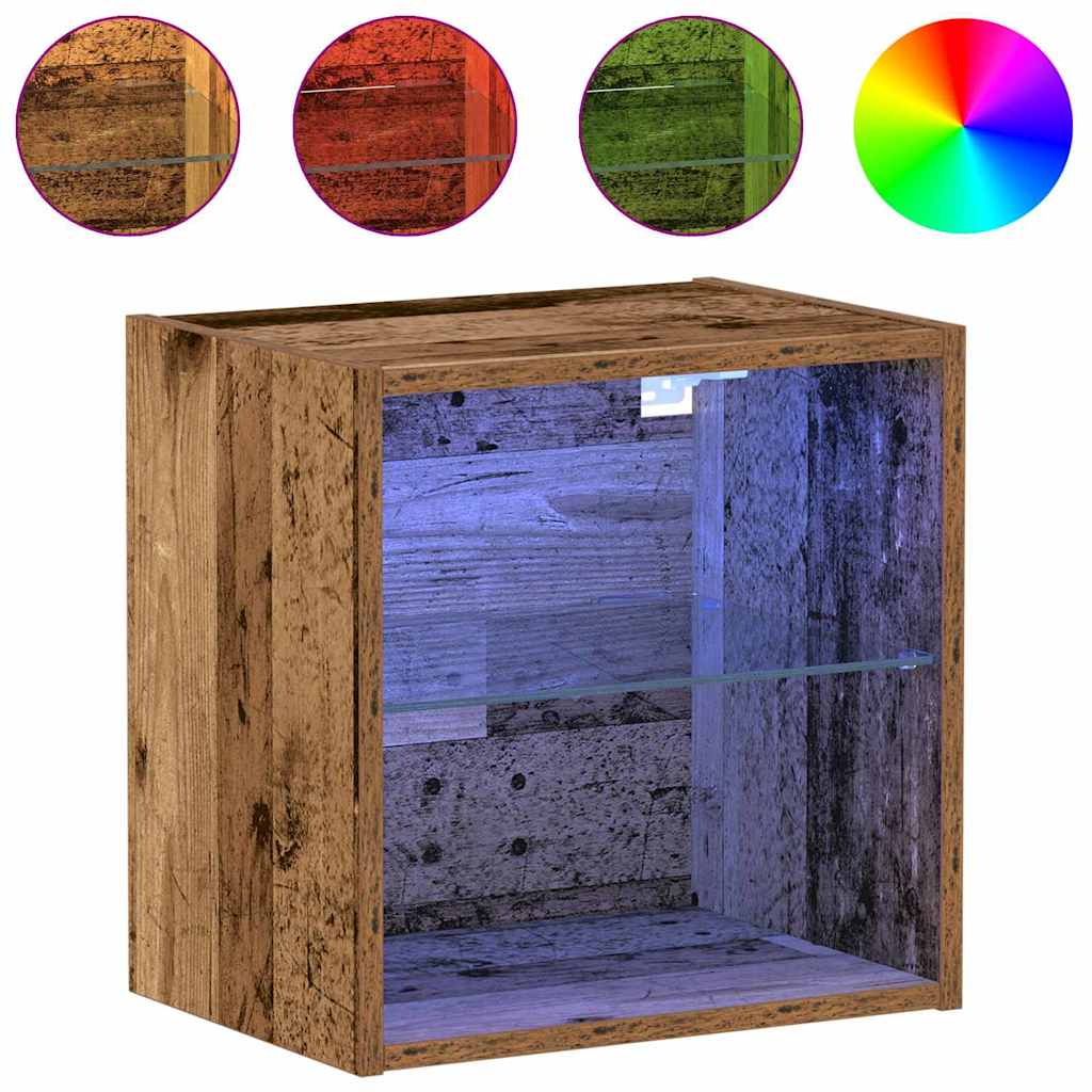Schweberegal mit Regal Braun 40 x 28.5 x 40 cm Holzwerkstoff