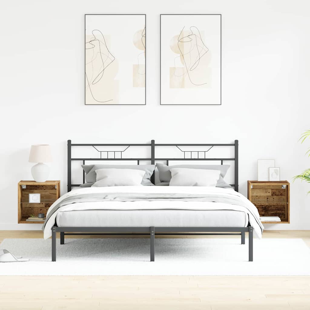 Schweberegal 2 pcs Braun 40 x 28.5 x 40 cm Holzwerkstoff