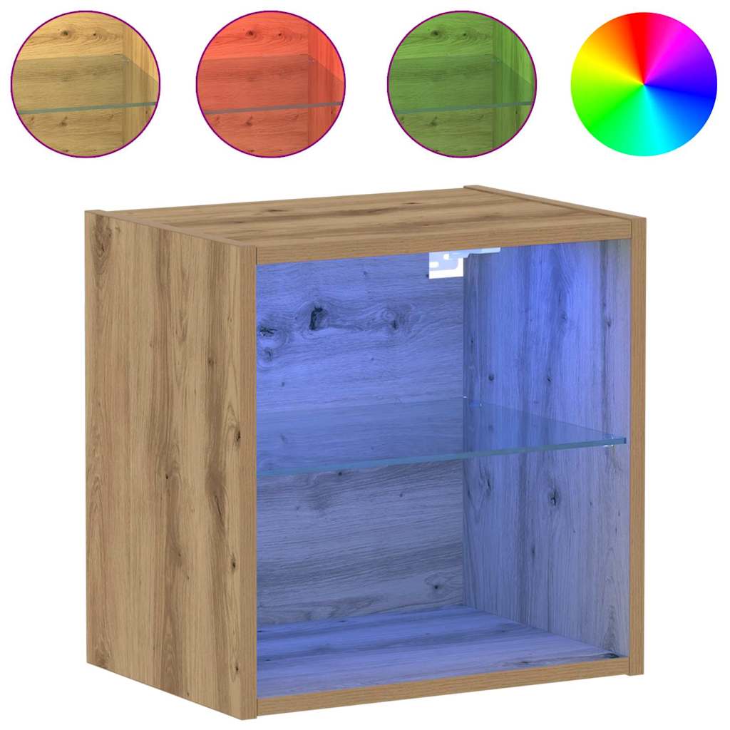 Schweberegal mit Regal Braun 40 x 28.5 x 40 cm Holzwerkstoff