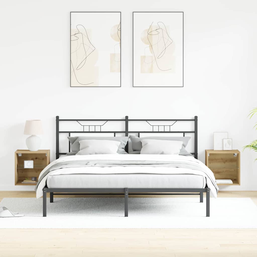 Schweberegal 2 pcs Braun 40 x 28.5 x 40 cm Holzwerkstoff