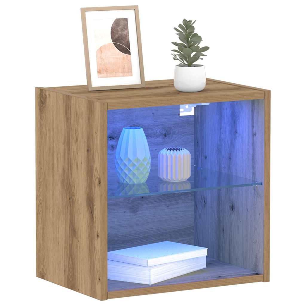 Schweberegal 2 pcs Braun 40 x 28.5 x 40 cm Holzwerkstoff