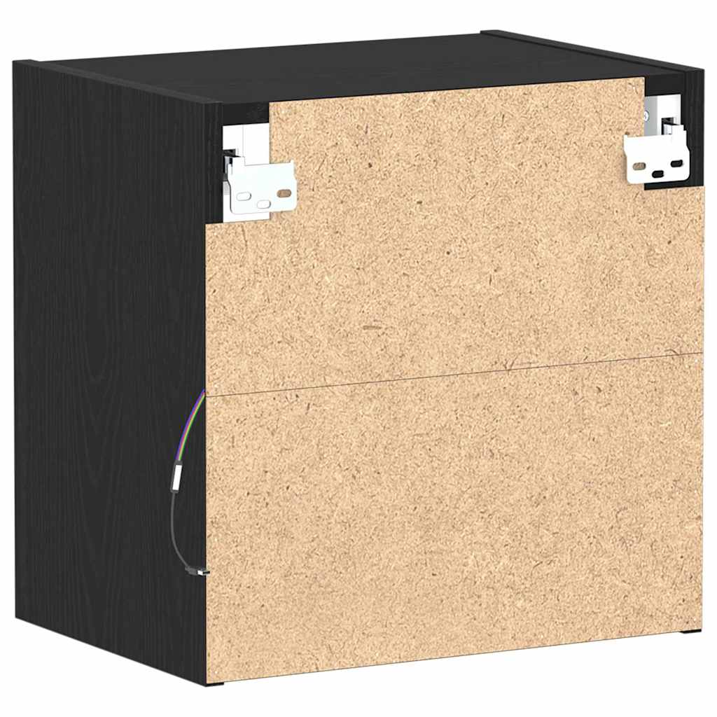Schweberegal 2 pcs Schwarz 40 x 28.5 x 40 cm Holzwerkstoff