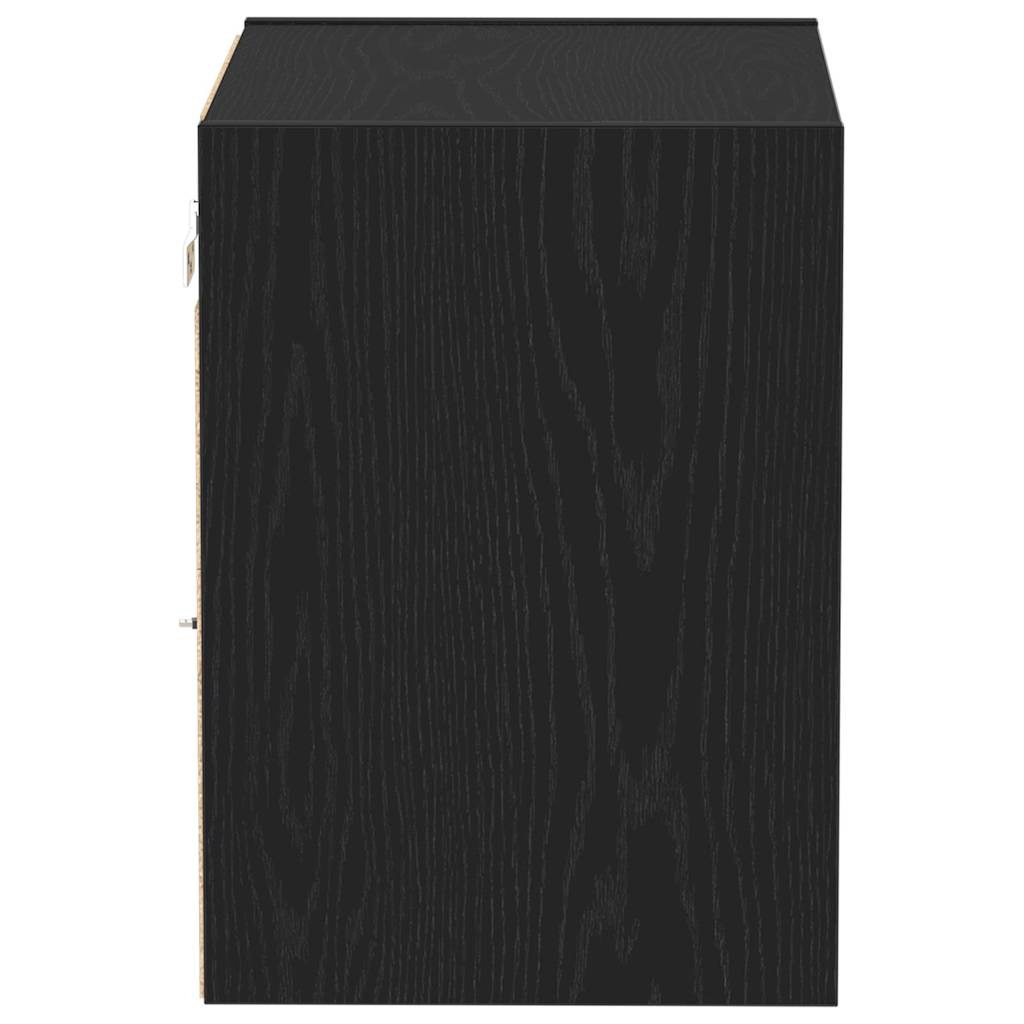 Schweberegal 2 pcs Schwarz 40 x 28.5 x 40 cm Holzwerkstoff