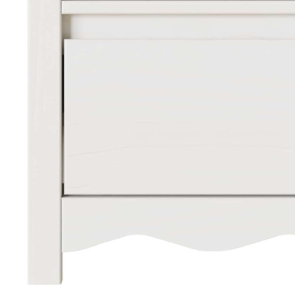 TV-Schrank Drammen Weiß 99 x 43 x 55 cm Massivholz Kiefer
