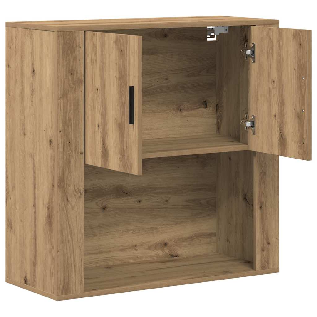 Wandschrank Eiche handwerklich 80 x 33 x 80 cm Holzwerkstoff