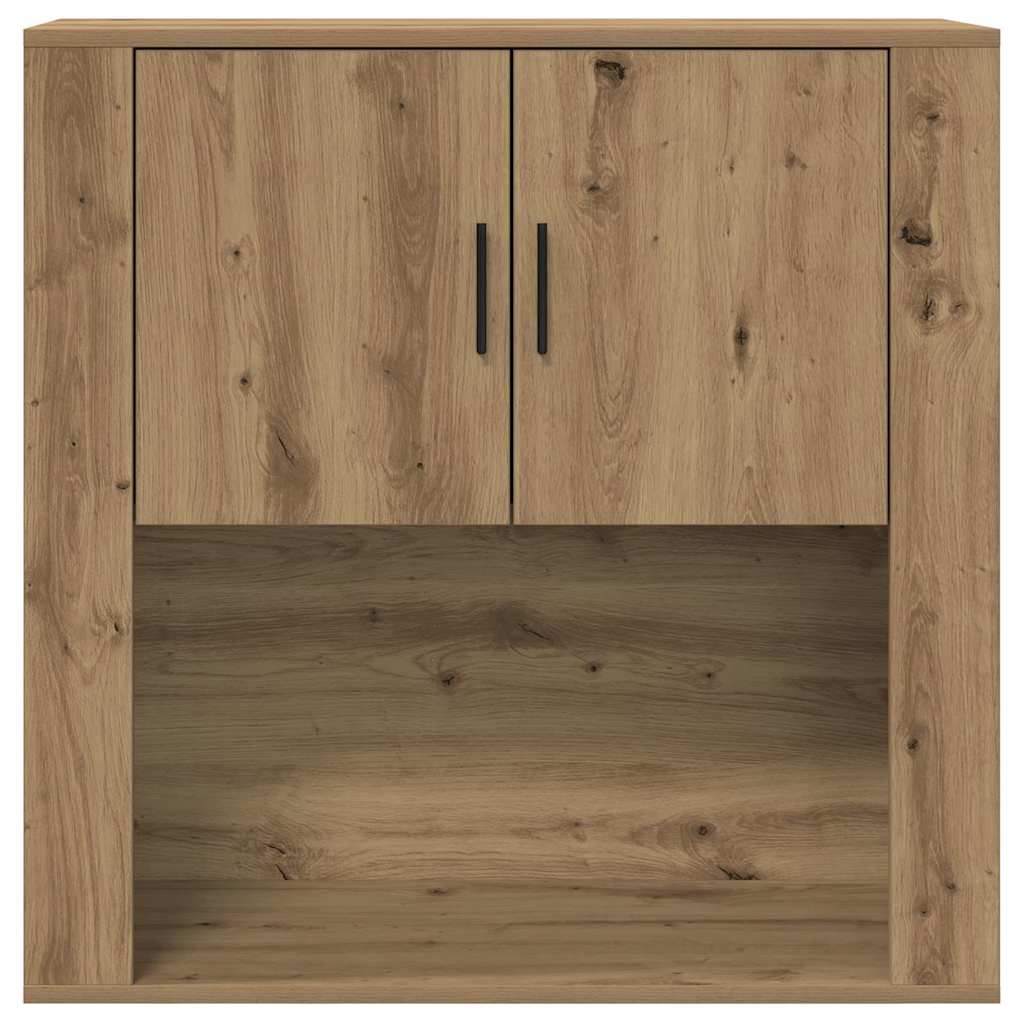 Wandschrank Eiche handwerklich 80 x 33 x 80 cm Holzwerkstoff