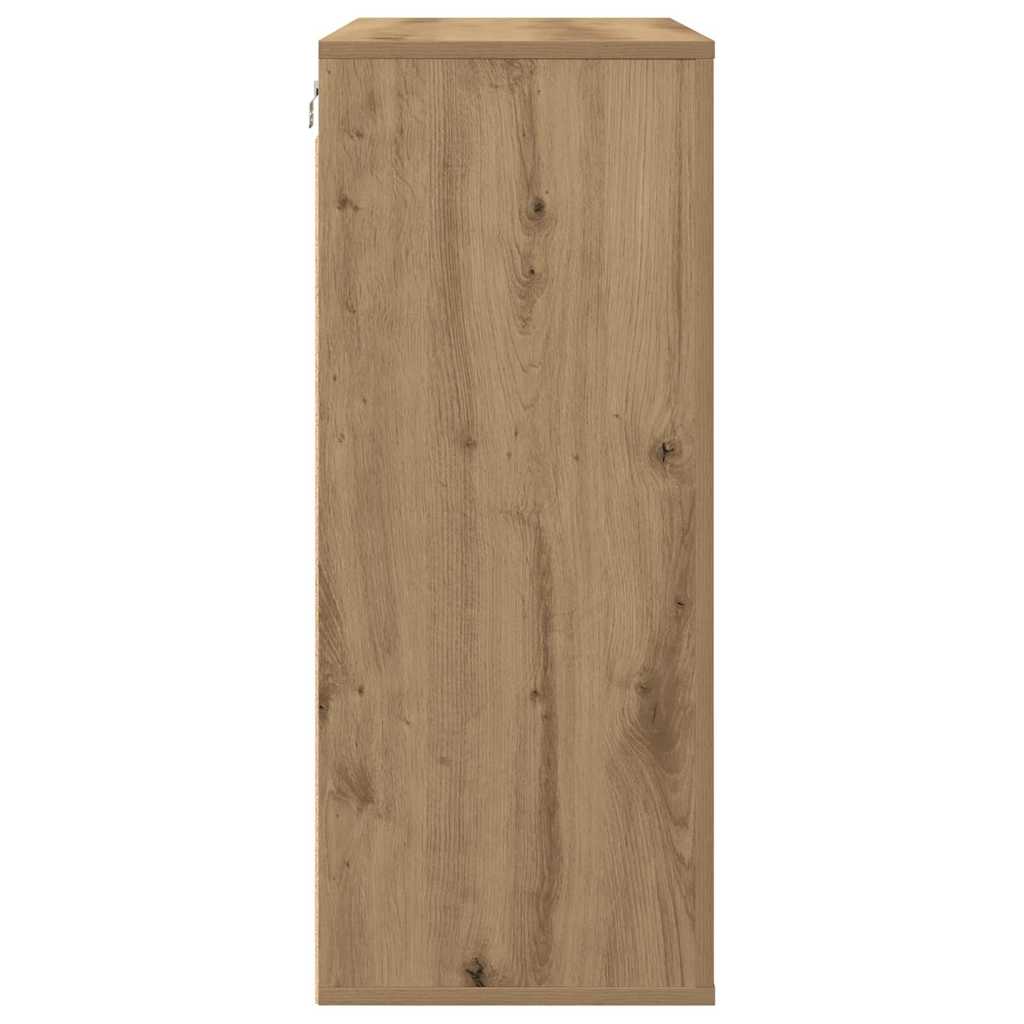 Wandschrank Eiche handwerklich 80 x 33 x 80 cm Holzwerkstoff