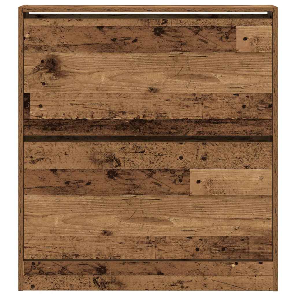 Schuhschrank mit Tür Altholz 80 x 21 x 87.5 cm Holzwerkstoff