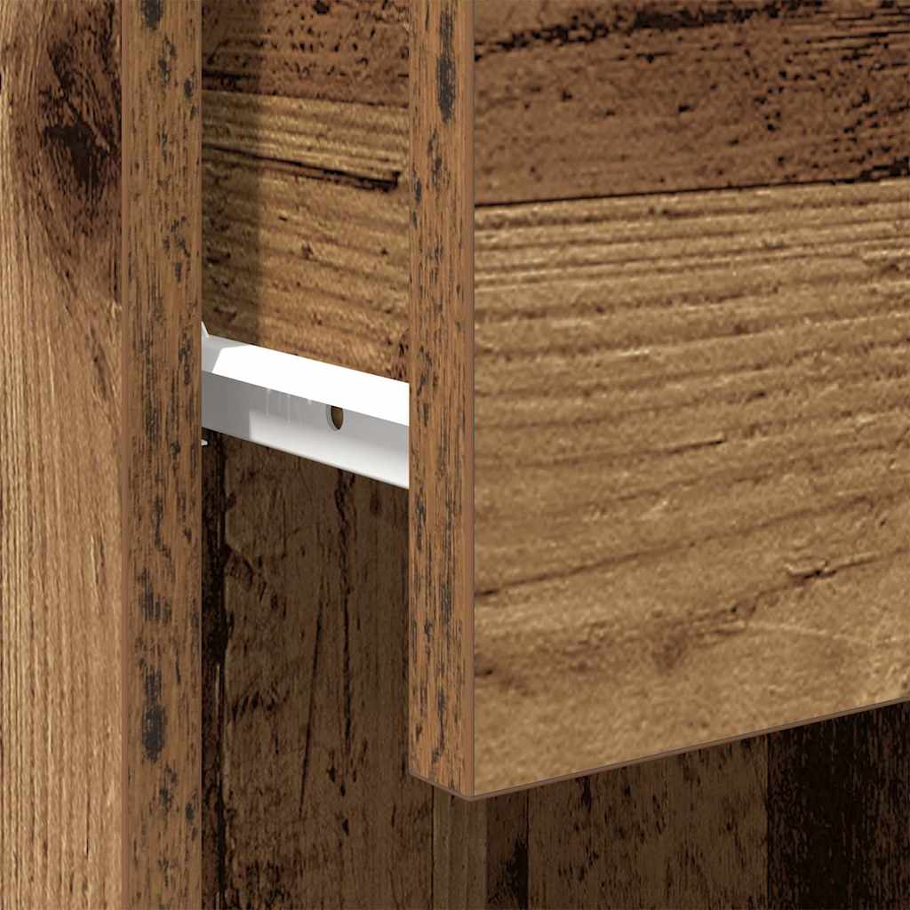 Badezimmer Schrank Altholz 32 x 34 x 90 cm Holzwerkstoff