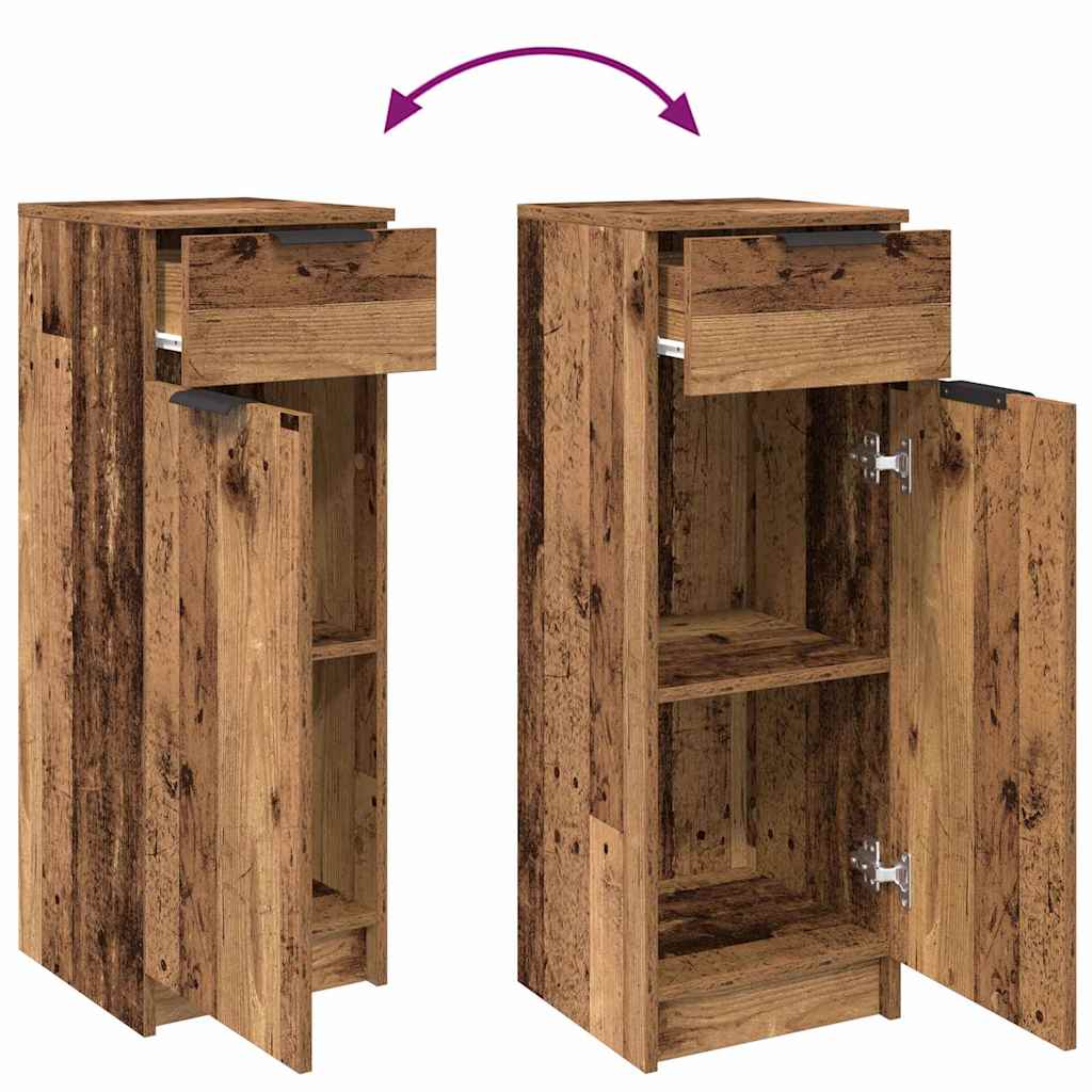 Badezimmer Schrank Altholz 32 x 34 x 90 cm Holzwerkstoff