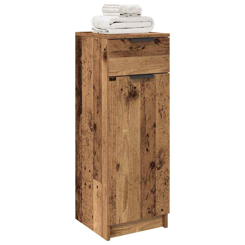 Badezimmer Schrank Altholz 32 x 34 x 90 cm Holzwerkstoff