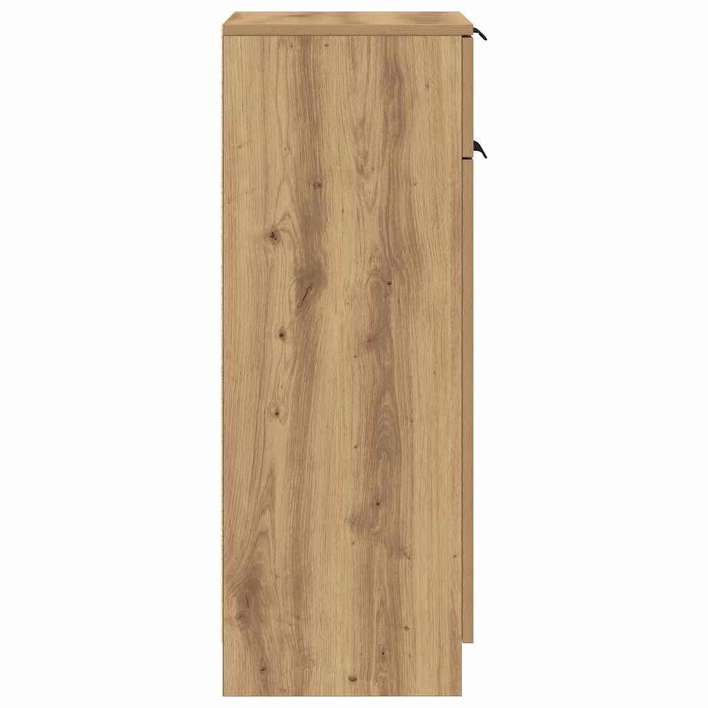Badezimmer Schrank mit Regal Eiche handwerklich 32 x 34 x 90 cm