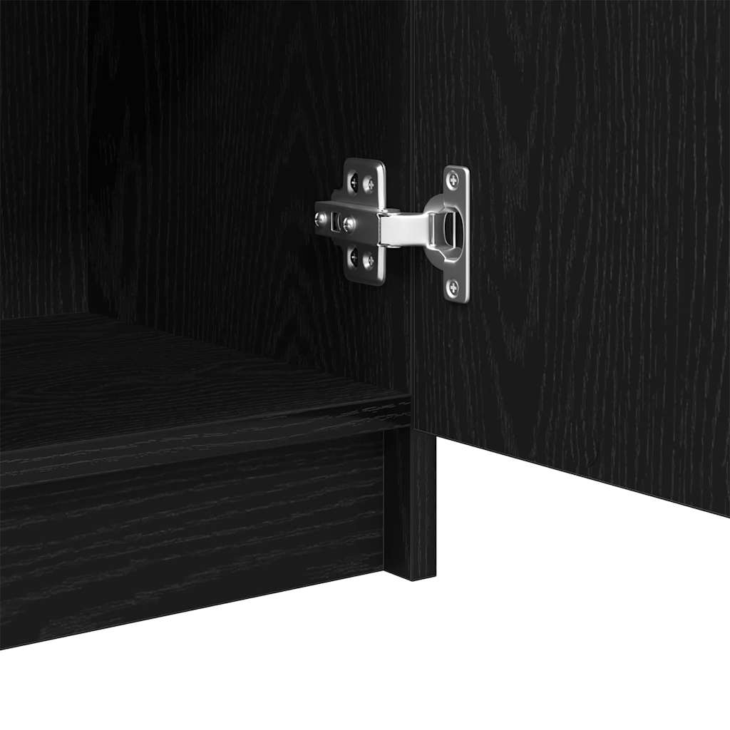 Badezimmer Schrank Schwarze Eiche 32 x 34 x 90 cm Holzwerkstoff