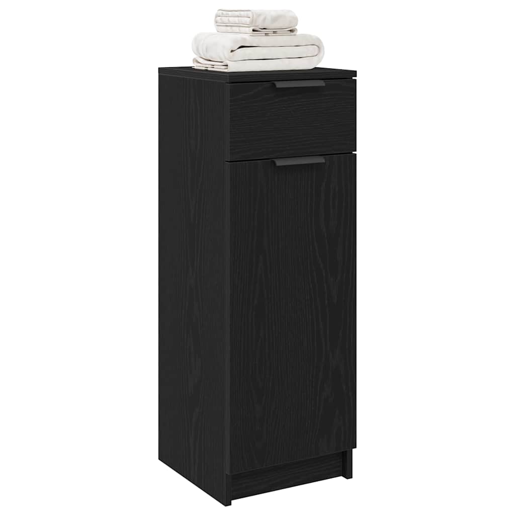 Badezimmer Schrank Schwarze Eiche 32 x 34 x 90 cm Holzwerkstoff