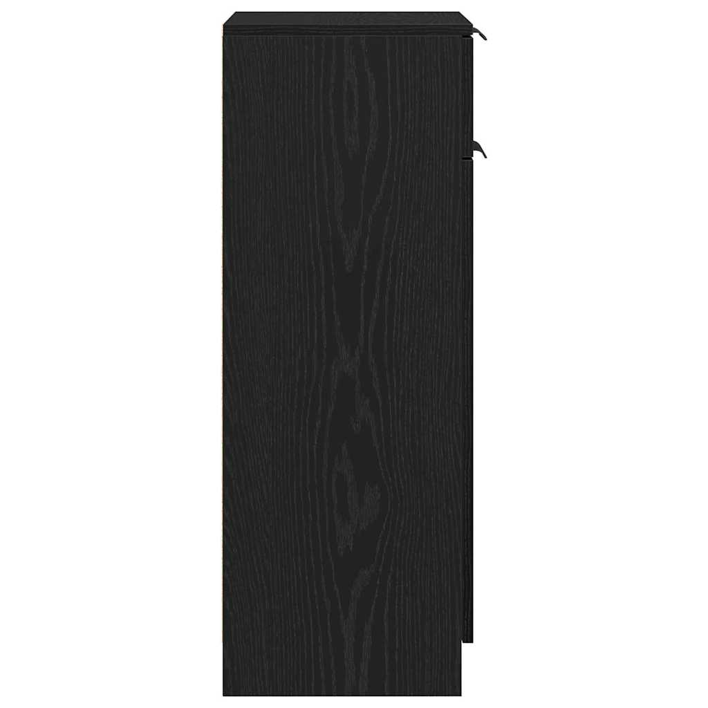Badezimmer Schrank Schwarze Eiche 32 x 34 x 90 cm Holzwerkstoff