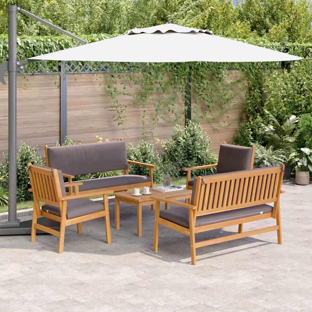 Garten-Sofa-Set 5 pcs Braun 75 x 45 x 38cm Massivholz Akazie