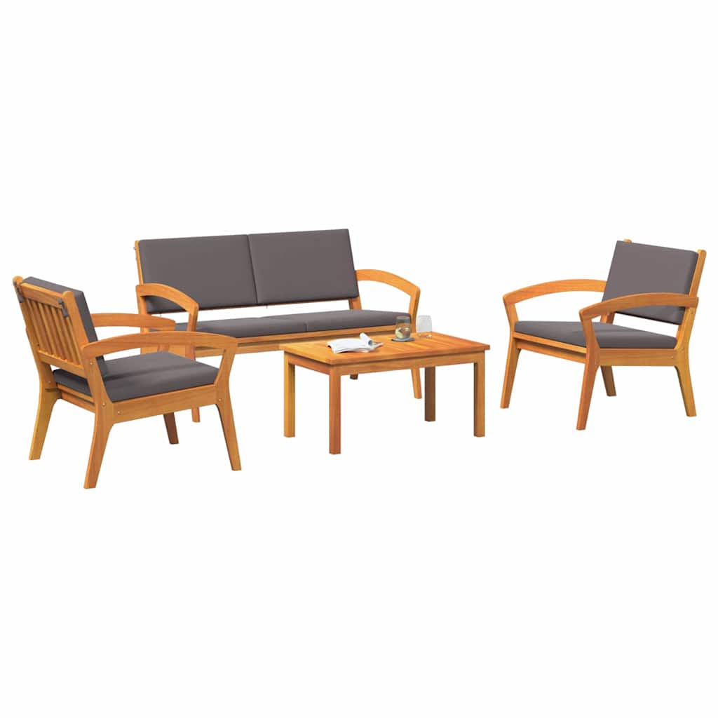 Bistrogarnitur 4 pcs Braun 75 x 45 x 38cm Massivholz Akazie
