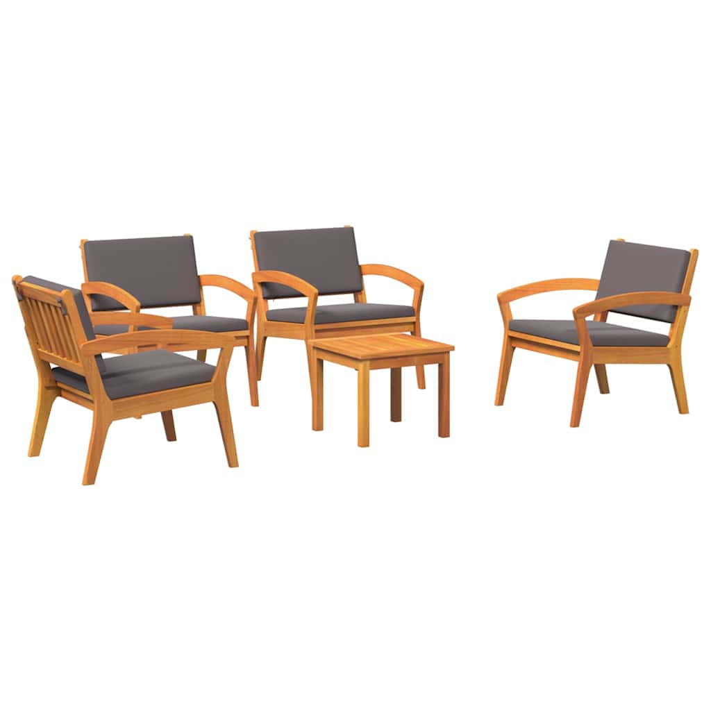 Bistrogarnitur 5 pcs Braun 45 x 45 x 38cm Massivholz Akazie
