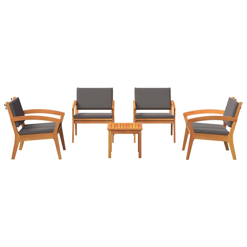 Bistrogarnitur 5 pcs Braun 45 x 45 x 38cm Massivholz Akazie