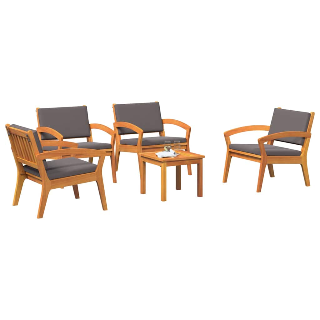 Bistrogarnitur 5 pcs Braun 45 x 45 x 38cm Massivholz Akazie