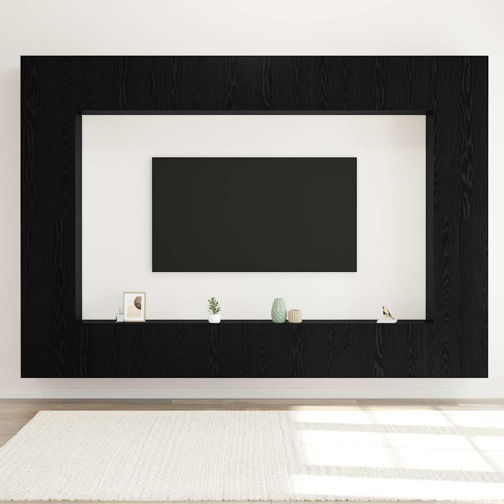 TV-Schrank-Set 8 pcs Schwarze Eiche 100 x 30 x 30 cm