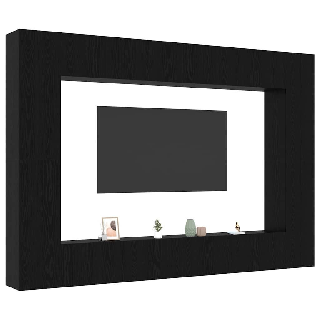 TV-Schrank-Set 8 pcs Schwarze Eiche 100 x 30 x 30 cm