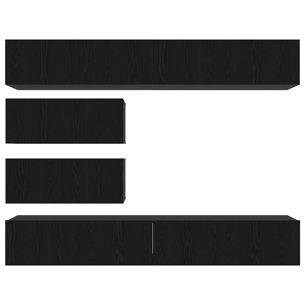 TV-Schrank-Set 6 pcs Schwarze Eiche 100 x 30 x 30 cm