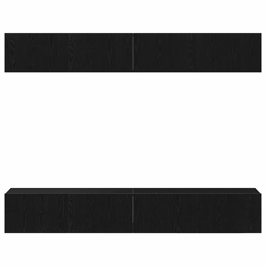 TV-Schrank-Set 4 pcs Schwarze Eiche 100 x 30 x 30 cm