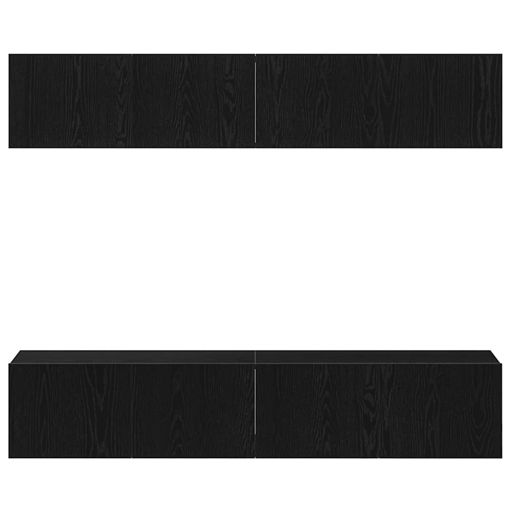 TV-Schrank-Set 4 pcs Schwarze Eiche 80 x 30 x 30 cm