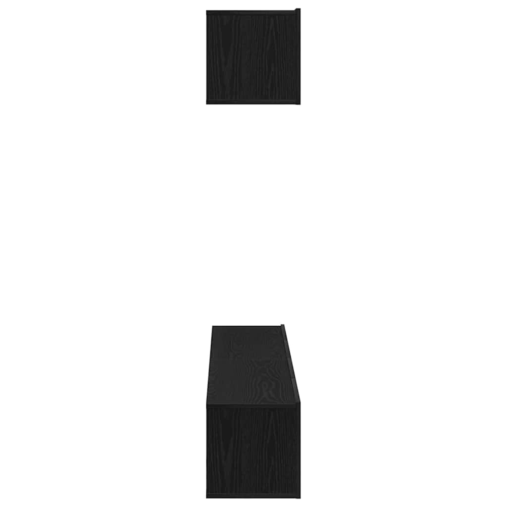 TV-Schrank-Set 4 pcs Schwarze Eiche 80 x 30 x 30 cm