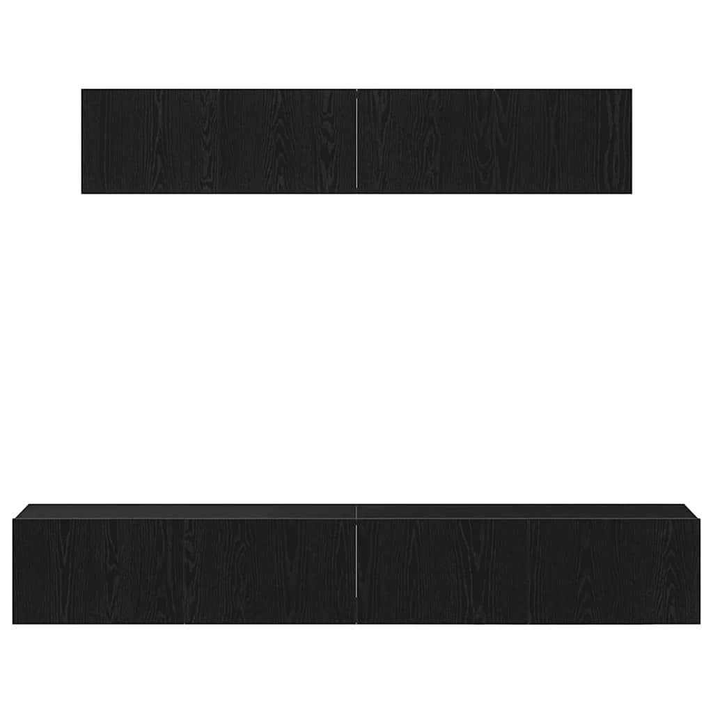 TV-Schrank-Set 4 pcs Schwarze Eiche 100 x 30 x 30 cm