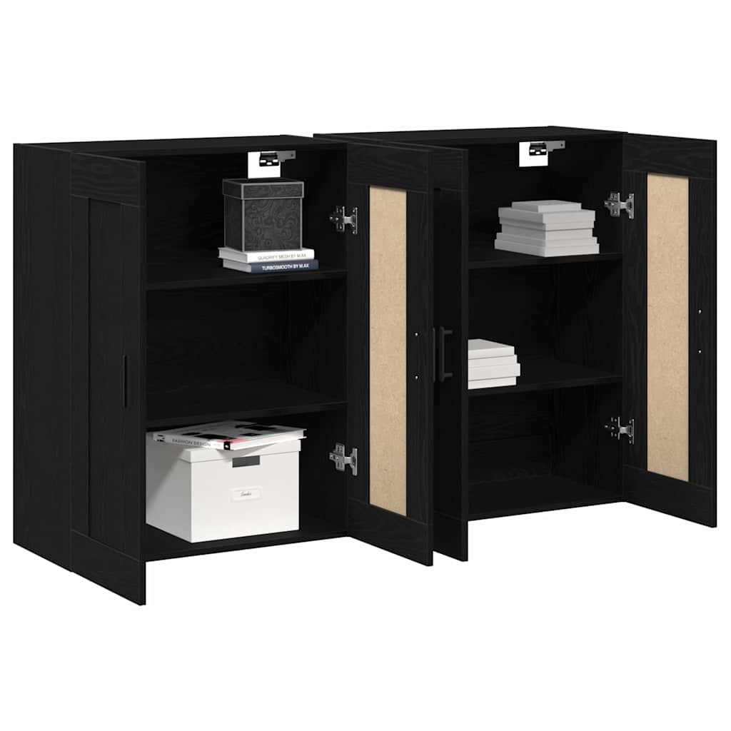 Wandmontierter Schrank Wandmontiert 2 pcs Eiche handwerklich