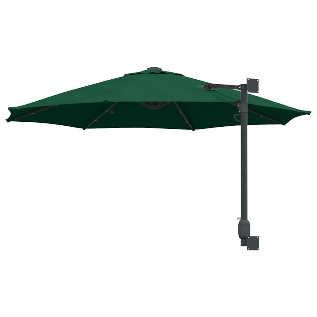 Gartenparasol Grün und Schwarz 248 x 248 x 148 cm