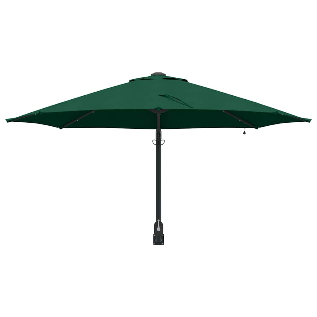 Gartenparasol Grün und Schwarz 248 x 248 x 148 cm