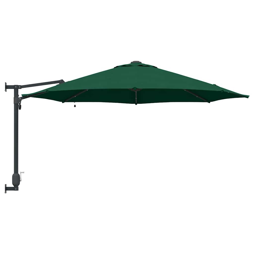 Gartenparasol Grün und Schwarz 248 x 248 x 148 cm