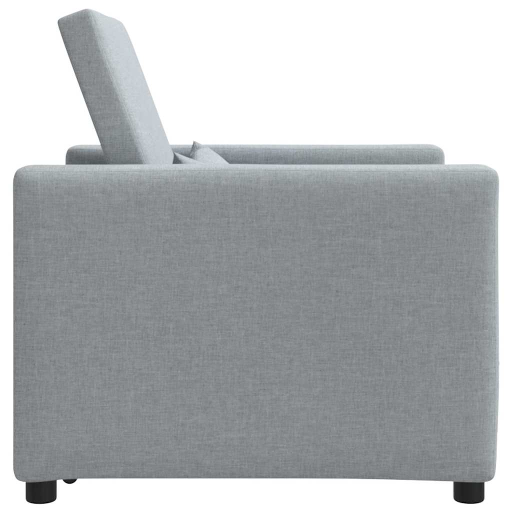Einzel-Schlafsofa Hellgrau 90 x 165 x 87 cm Stoff