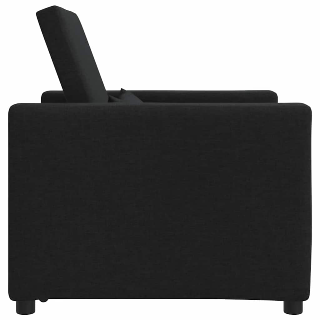 Einzel-Schlafsofa Schwarz 90 x 165 x 87 cm Stoff