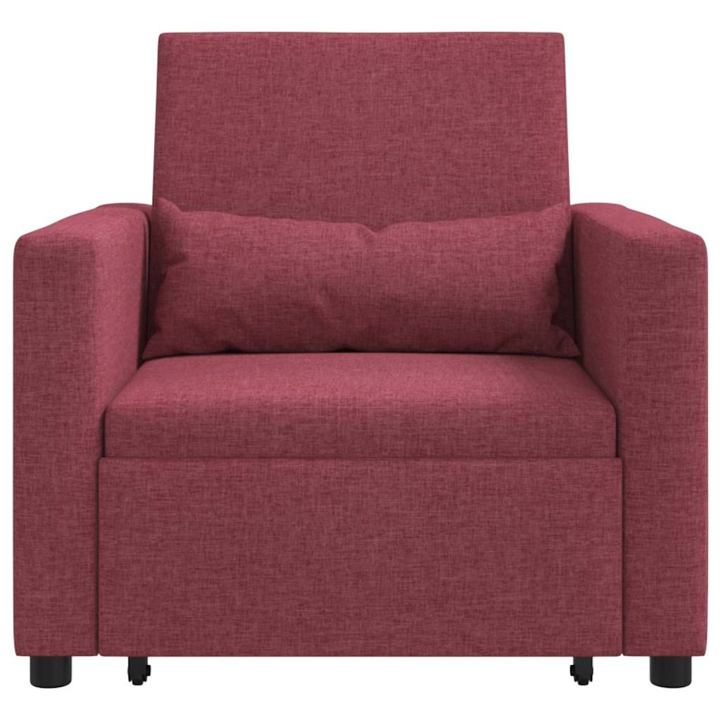 Einzel-Schlafsofa Weinrot 90 x 165 x 87 cm Stoff