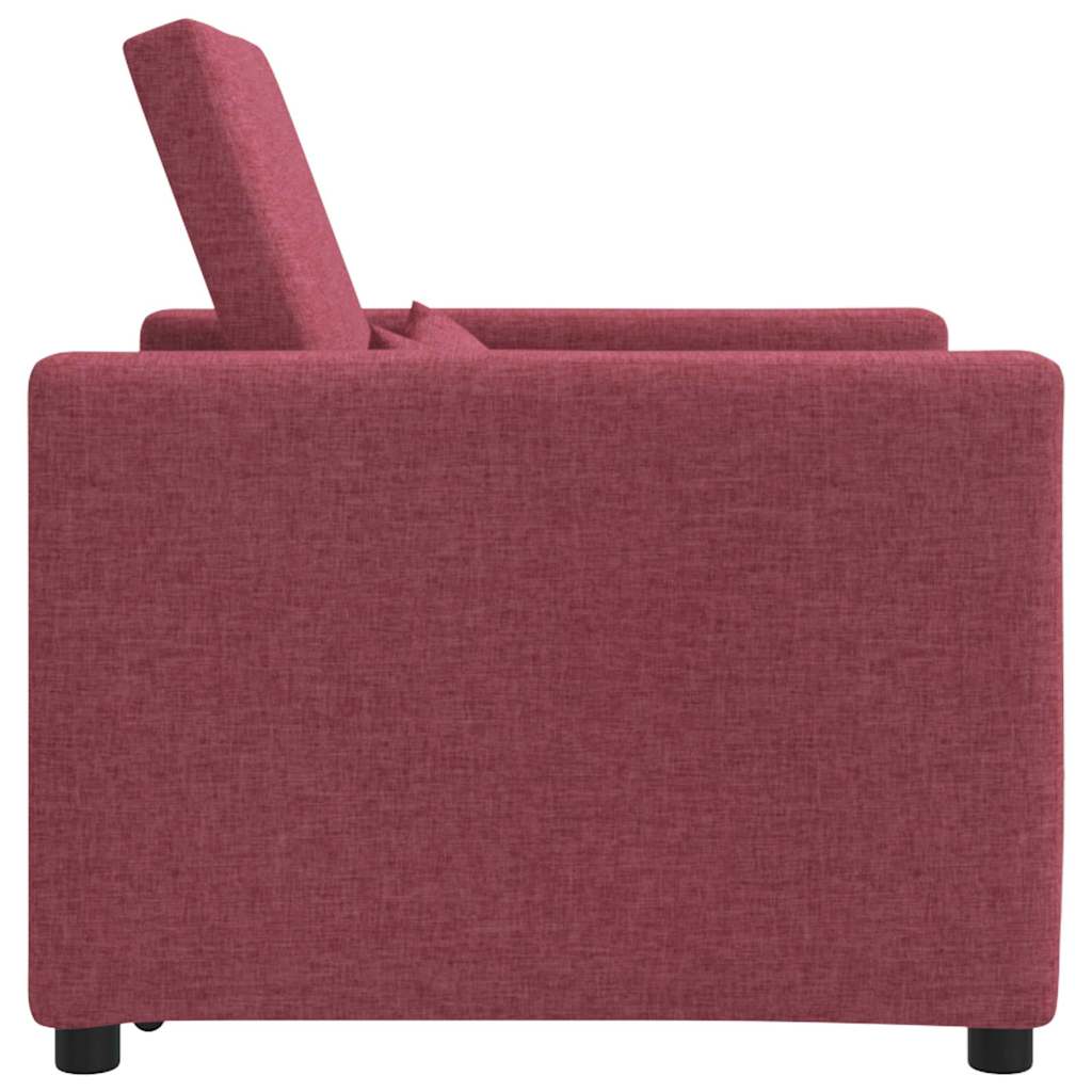 Einzel-Schlafsofa Weinrot 90 x 165 x 87 cm Stoff