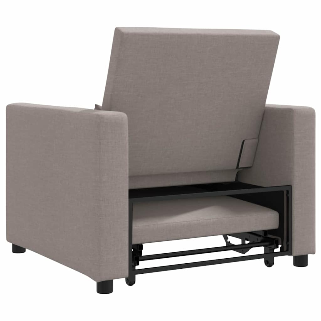 Einzel-Schlafsofa Taupe 90 x 165 x 87 cm Stoff