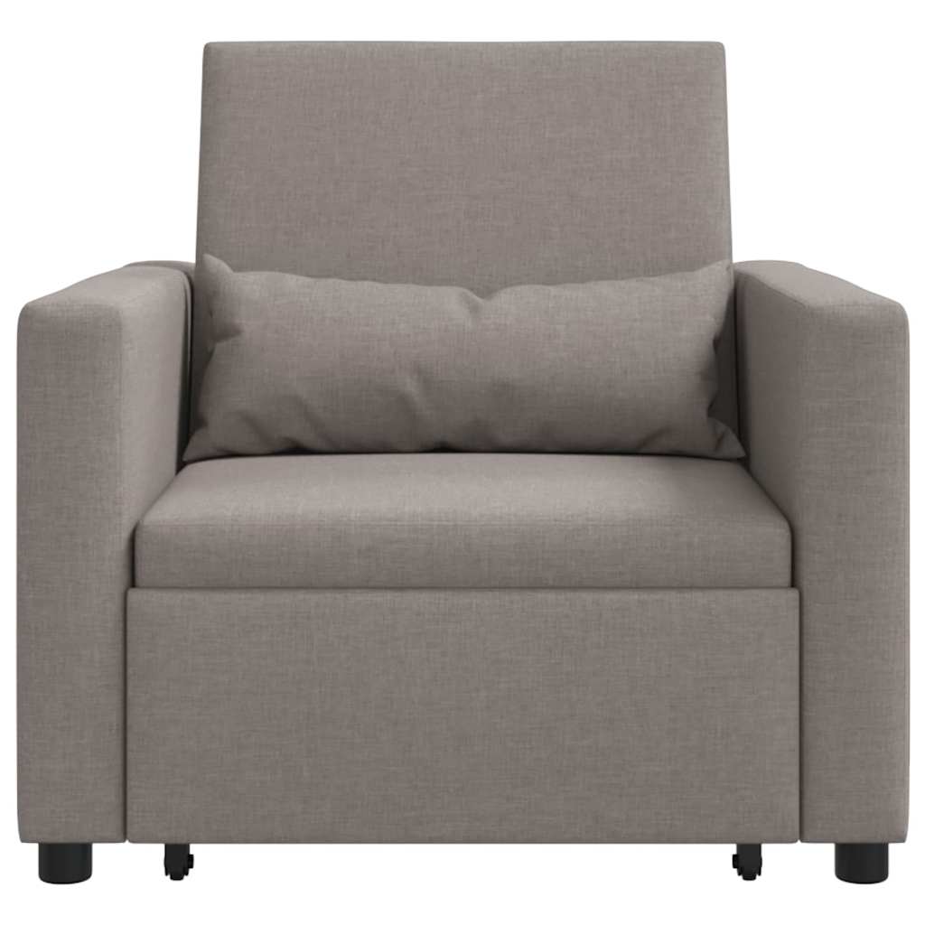 Einzel-Schlafsofa Taupe 90 x 165 x 87 cm Stoff