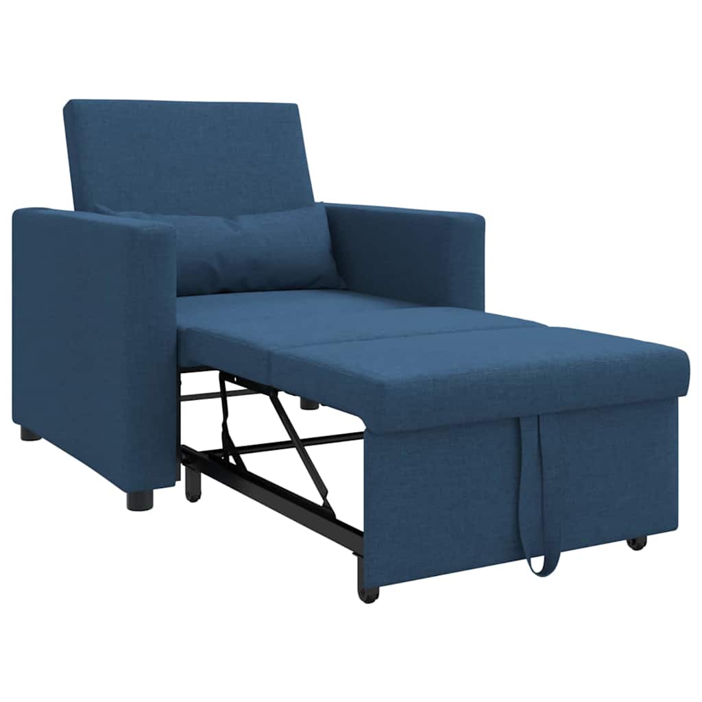 Einzel-Schlafsofa Blau 90 x 165 x 87 cm Stoff
