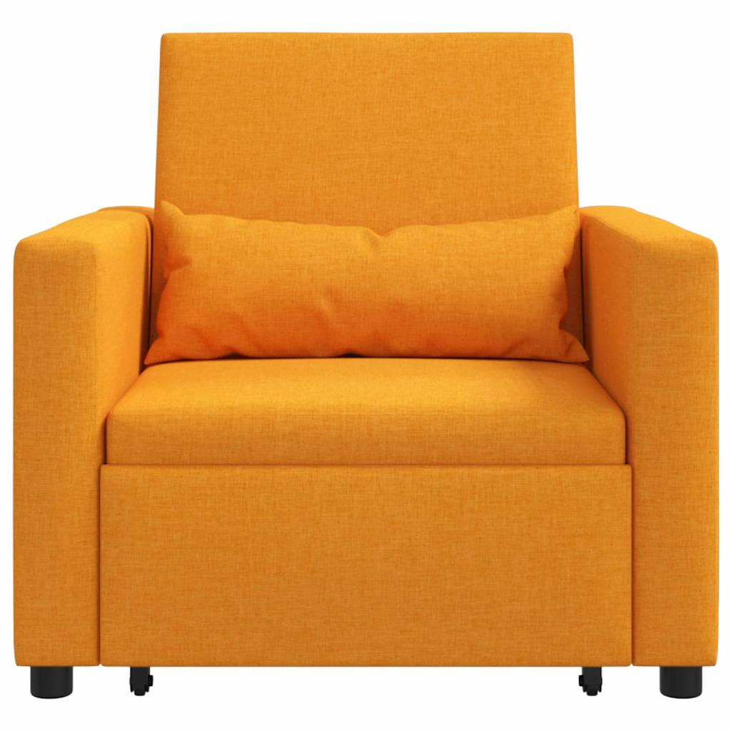 Einzel-Schlafsofa Dunkelgelb 90 x 165 x 87 cm Stoff