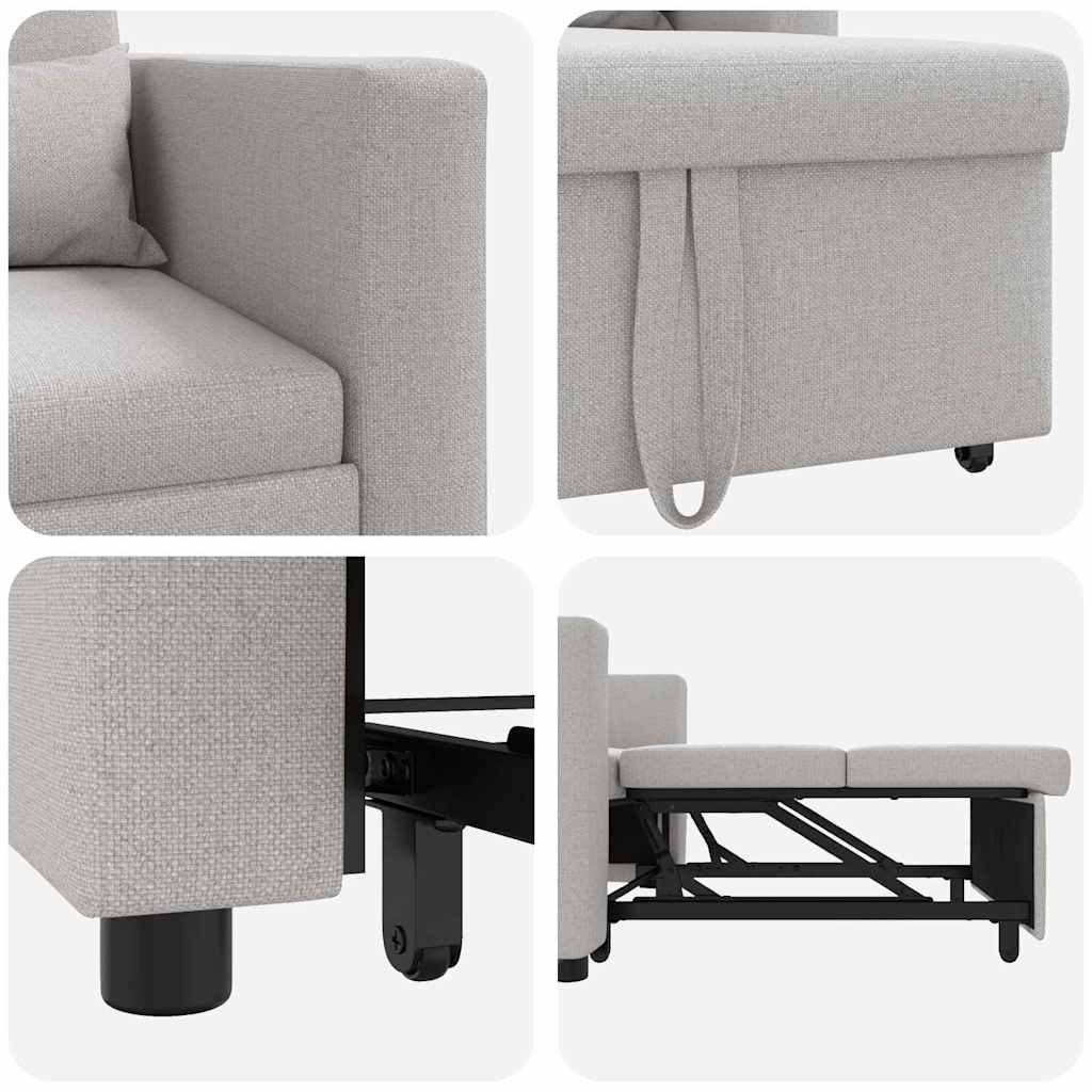 Einzel-Schlafsofa Wolken-Grau 90 x 165 x 87 cm Stoff