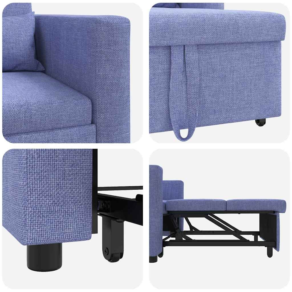 Einzel-Schlafsofa Jeansblau 90 x 165 x 87 cm Stoff