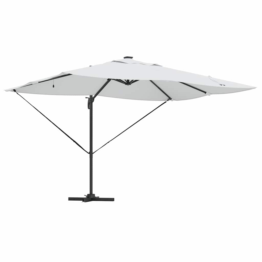 Ampelschirm Roma Beige und Schwarz 352 x 251 x 265 cm