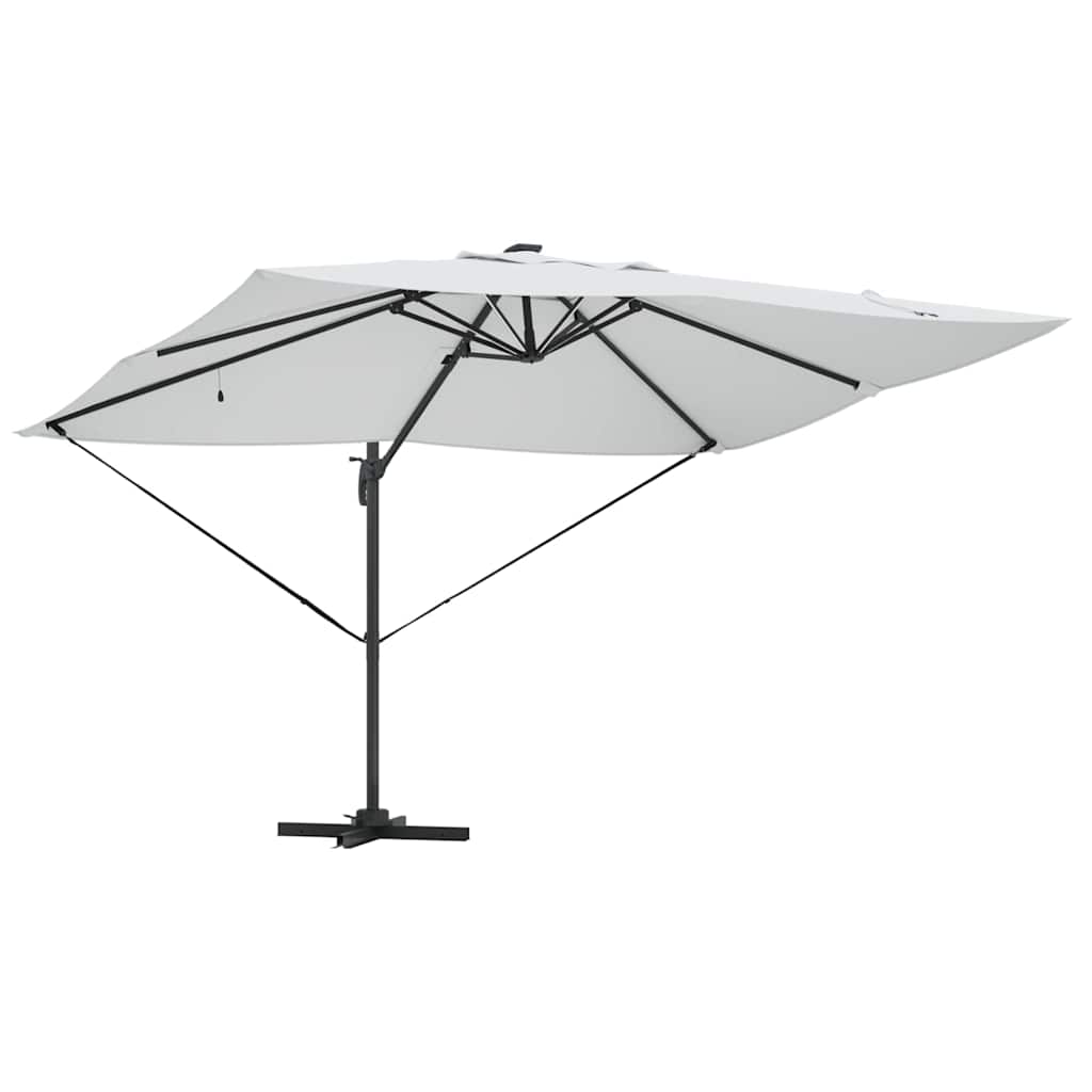 Ampelschirm Roma Beige und Schwarz 352 x 251 x 265 cm