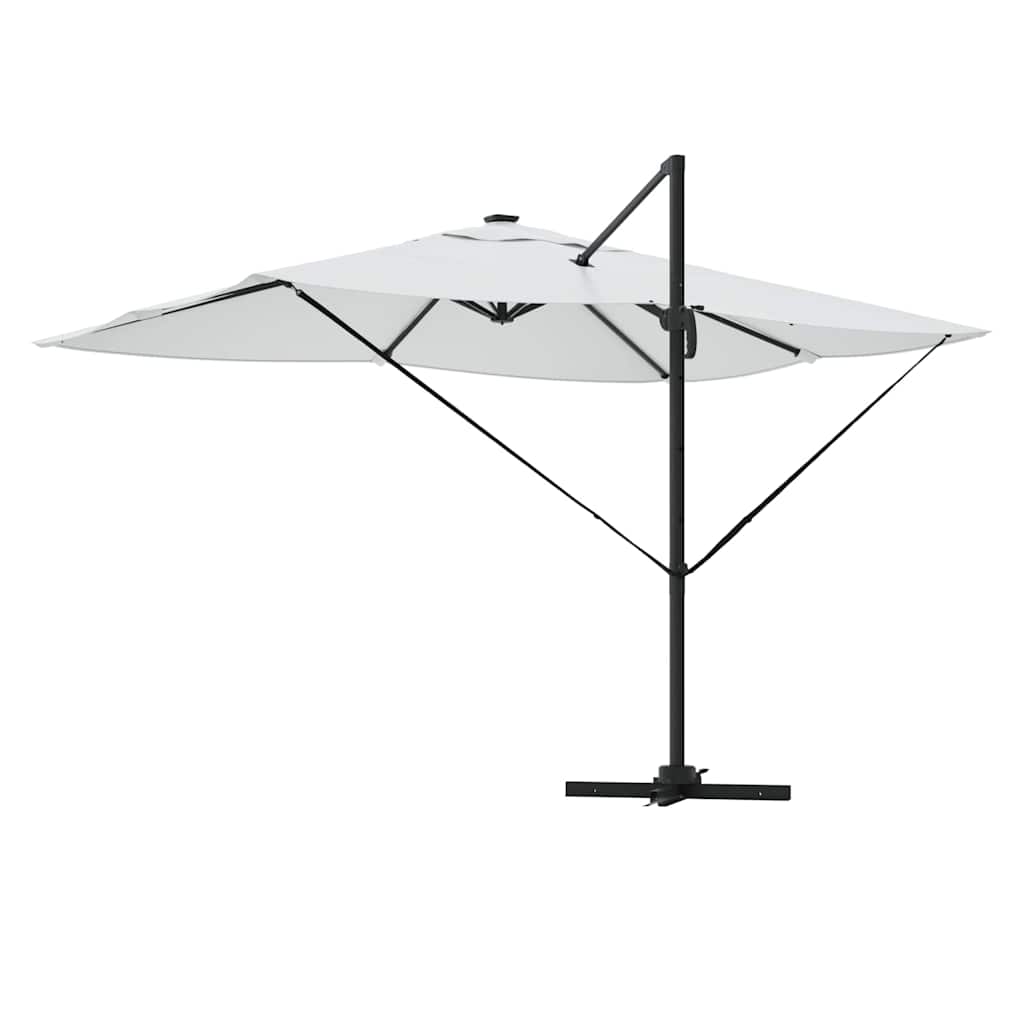 Ampelschirm Roma Beige und Schwarz 352 x 251 x 265 cm