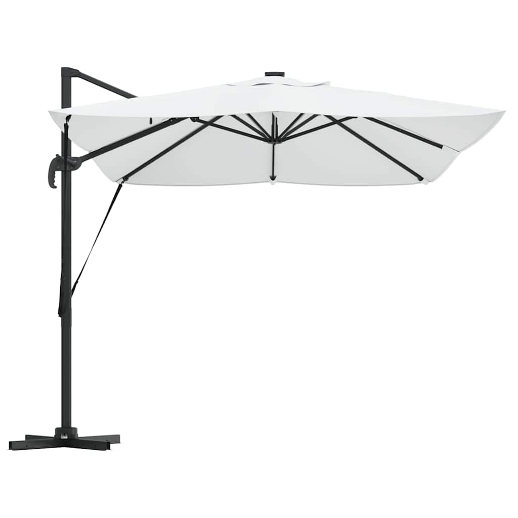 Ampelschirm Roma Beige und Schwarz 352 x 251 x 265 cm